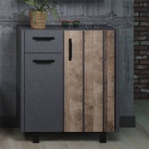 Otis Hallway Storage Cabinet In Matera And Tobacco Brown Oak