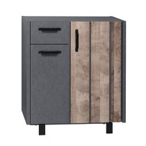 Otis Hallway Storage Cabinet In Matera And Tobacco Brown Oak