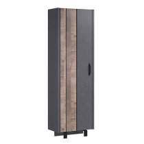 Otis Wooden 1 Door Wardrobe In Matera And Tobacco Brown Oak