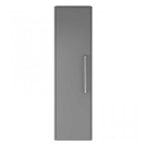 Solaria 35cm Bathroom Wall Hung Tall Unit In Cool Grey