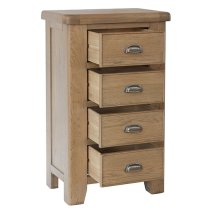 Hants Wooden Chest Of 4 Drawers In Smoked Oak