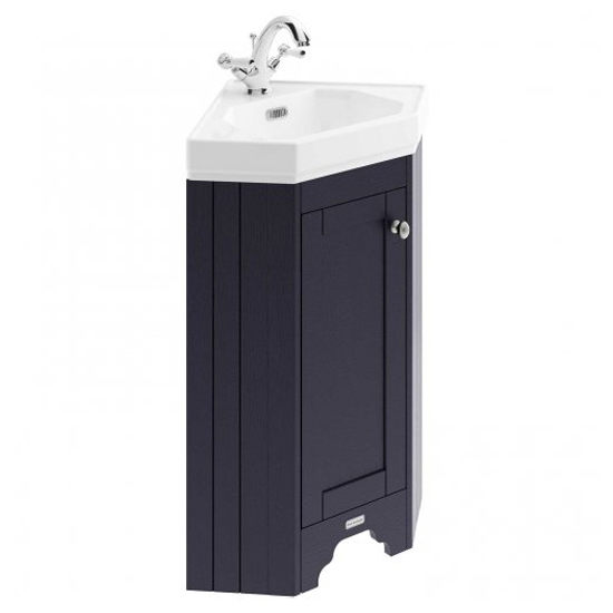 Ocala 59.5cm Corner Vanity Unit With 1TH Basin In Twilight Blue