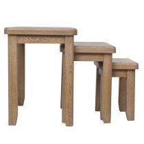 Hants Wooden Nest Of 3 Tables In Smoked Oak