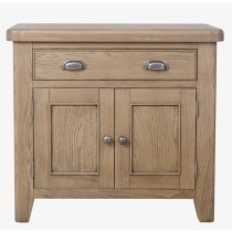 Hants Wooden 2 Doors And 1 Drawer Sideboard In Smoked Oak