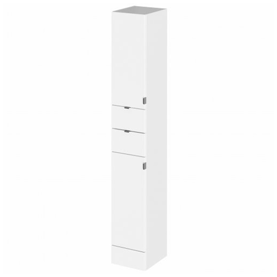 Fuji 30cm Bathroom Wall Hung Tall Unit In Gloss White