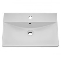 Urfa 50cm 1 Drawer Vanity With Thin Edged Basin In Satin White