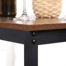 Gulf Wooden Pub Style High Bar Table In Rustic Brown