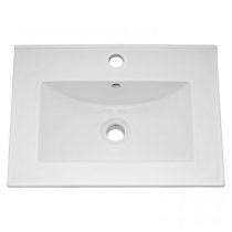 Casita 50cm Wall Vanity With Minimalist Basin In Gloss White