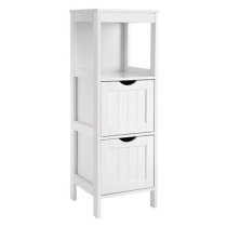 Revere Wooden 2 Drawers Bathroom Storage Cabinet In White