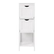 Revere Wooden 2 Drawers Bathroom Storage Cabinet In White