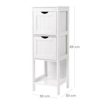 Revere Wooden 2 Drawers Bathroom Storage Cabinet In White