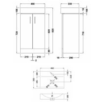 Mayetta 45cm Floor Vanity Unit With Basin In Gloss White