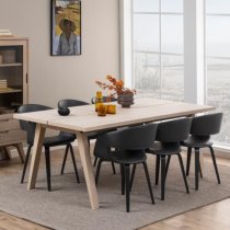 Alisto Wooden Dining Table Rectangular In Oak White