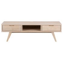 Alisto Wooden TV Stand With 2 Drawers In Oak White