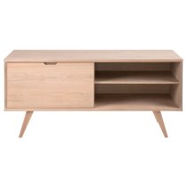 Alisto Wooden Sideboard With 1 Door 4 Drawers In Oak White