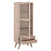 Alisto Wooden Display Cabinet Large In Oak White