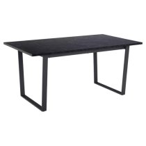 Altoona Wooden Dining Table Rectangular In Black Marble Effect