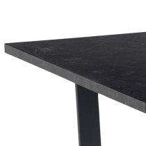 Altoona Wooden Dining Table Rectangular In Black Marble Effect