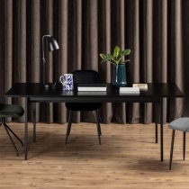 Avila Wooden Dining Table Rectangular In Ash Black