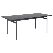 Avila Wooden Dining Table Rectangular In Ash Black