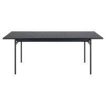 Avila Wooden Dining Table Rectangular In Ash Black