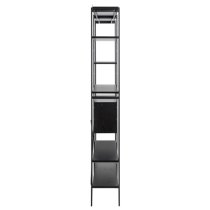 Avila Wooden Bookcase With 5 Shelves 1 Door In Ash Black