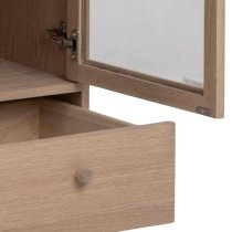 Astonik Wooden Display Cabinet With 2 Doors In Oak White