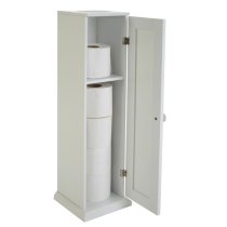 Partland Wooden Toilet Paper Cabinet In White