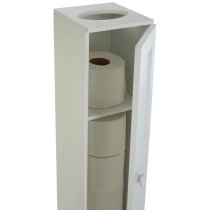 Partland Wooden Toilet Paper Cabinet In White