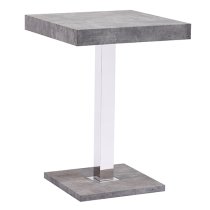 Topaz Square Wooden Bar Table In Concrete Effect