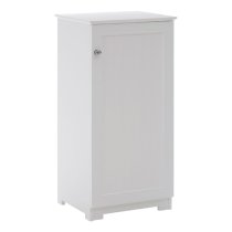 Partland Wooden Bathroom Cabinet With 1 Door In White