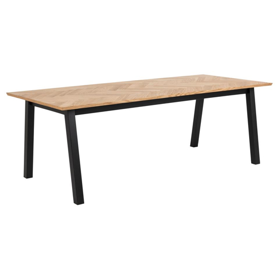 Boulder Wooden Dining Table Small In Oak And Black