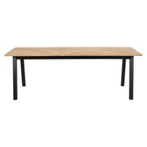 Boulder Wooden Dining Table Small In Oak And Black