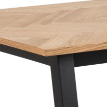 Boulder Wooden Dining Table Small In Oak And Black