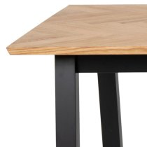 Boulder Wooden Dining Table Small In Oak And Black