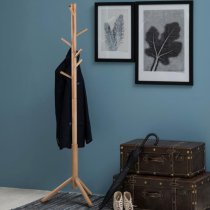 Brendon Rubberwood Coat Stand In Oak