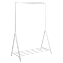 Beryl Metal Clothes Rack In White And Chrome