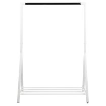 Beryl Metal Clothes Rack In White And Chrome