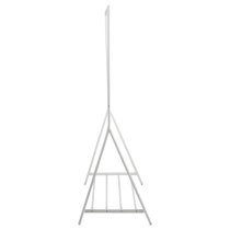 Beryl Metal Clothes Rack In White And Chrome