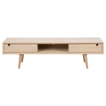 Canton Wooden TV Stand With 2 Doors In Oak White