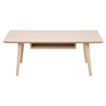 Canton Wooden Coffee Table With 1 Shelf In Oak White