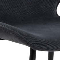 Fairfield Anthracite Fabric Dining Chairs In Pair