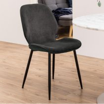 Fairfield Anthracite Fabric Dining Chairs In Pair