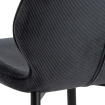 Fairfield Anthracite Fabric Dining Chairs In Pair