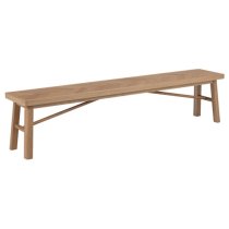 Galveston Wooden Dining Bench In Matt Oak