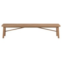 Galveston Wooden Dining Bench In Matt Oak