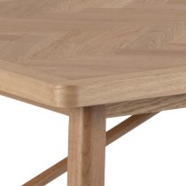 Galveston Wooden Dining Table In Matt Oak