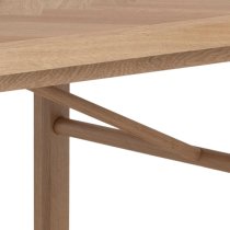 Galveston Wooden Dining Table In Matt Oak