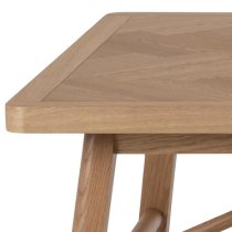 Galveston Wooden Dining Table In Matt Oak