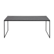 Ibiza Wooden Coffee Table Rectangular In Black Marble Effect